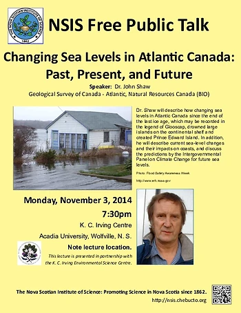 Poster for Changing Sea Levels in Atlantic Canada