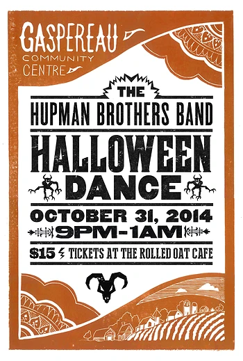 Poster for Hupman Brothers Halloween Dance