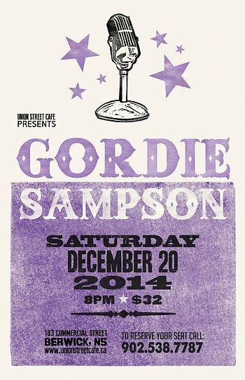 Poster for Gordie Sampson - Sold Out!!