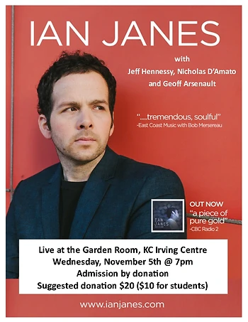 Poster for Ian Janes and Band