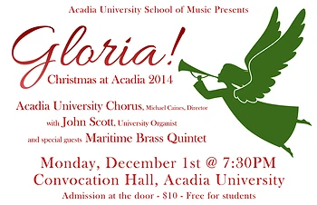 Poster for Gloria! Christmas at Acadia 2014