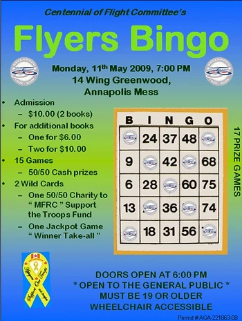 Poster for Flyers' Bingo