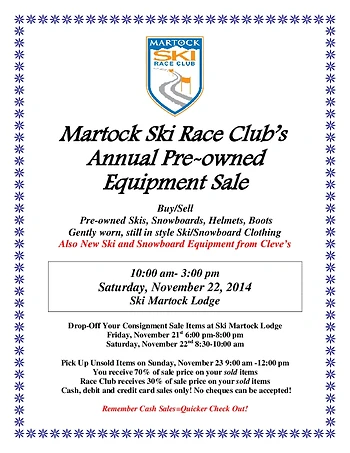 Poster for MSRC Pre-Owned Ski/Snowboard Sale