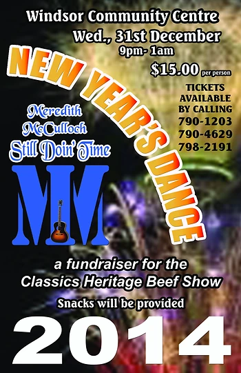 Poster for New Years Eve Dance