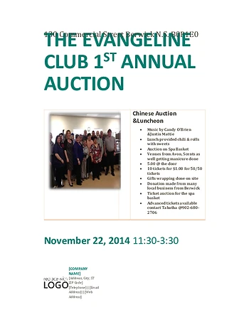 Poster for Auction & Luncheon