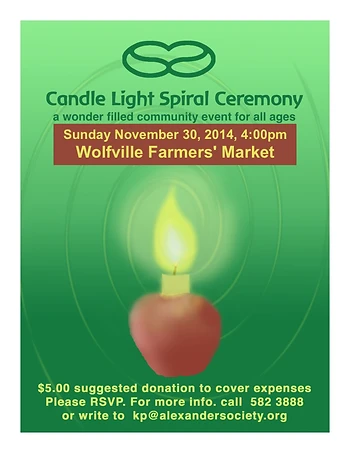 Poster for Candle Light Spiral Ceremony