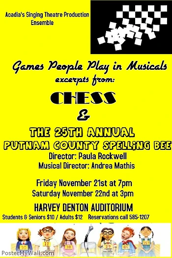 Poster for The Games People Play in Musicals