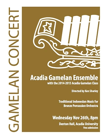 Poster for Acadia Gamelan Ensemble