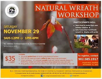 Poster for Natural Wreath Workshop