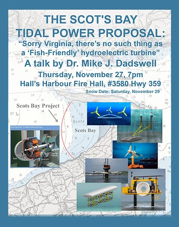 Poster for Scots Bay Tidal Power Project