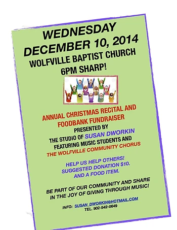 Poster for Student Christmas Recital 
