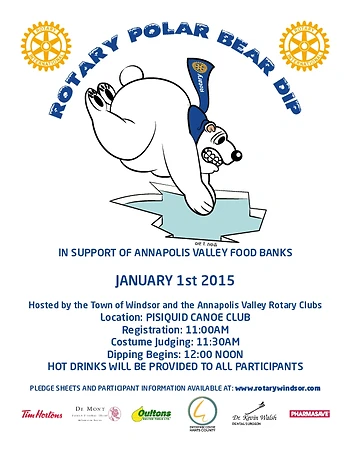Poster for Polar Bear Dip for Valley Food Banks