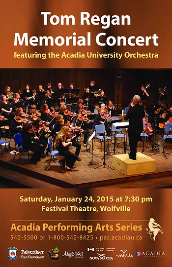 Poster for Tom Regan Memorial Concert