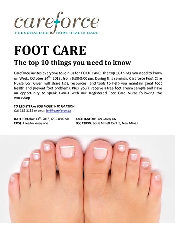 Poster for Top 10 Foot Care Tips
