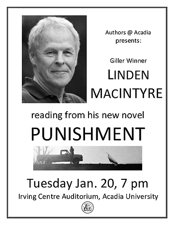Poster for Linden MacIntyre Reading