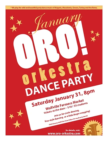 Poster for ORO! Orkestra Dance Party