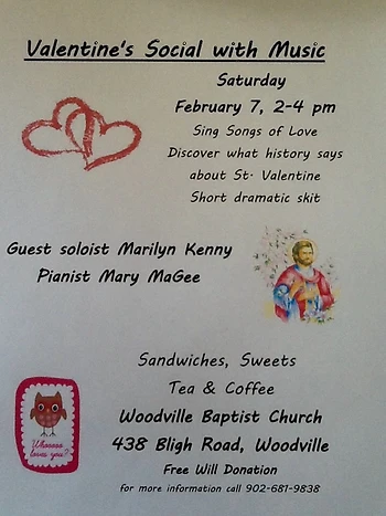 Poster for Valentine's Social