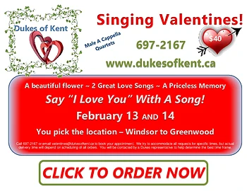 Poster for Singing Valentines