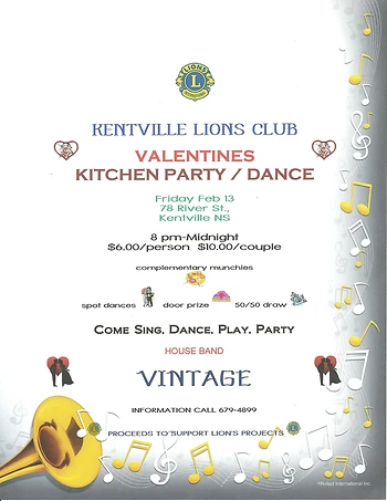Poster for Valentine's Kitchen Party / Dance