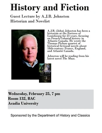 Poster for Wolfville Historical Society
