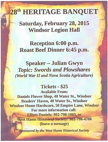 Poster for Heritage Banquet