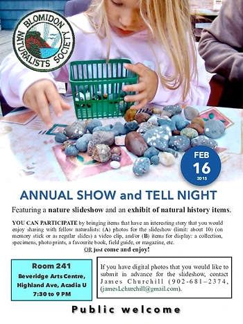 Poster for Blomidon Naturalists Society
