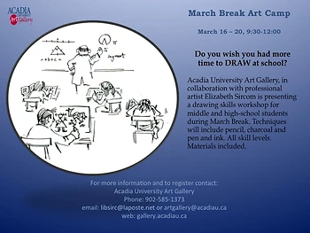Poster for March Break Drawing Camp