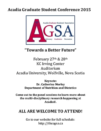 Poster for Acadia Academic Conference