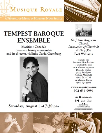 Poster for Tempest Baroque Ensemble