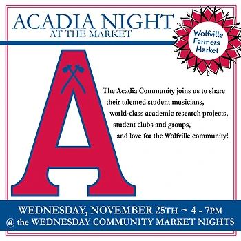 Poster for Acadia Night at the Market