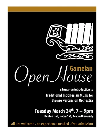 Poster for Gamelan Open House