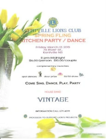 Poster for Spring Fling Kitchen Party / Dance