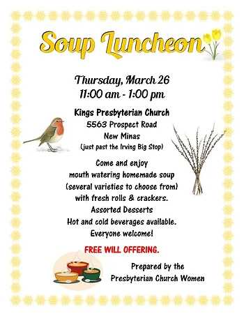 Poster for Soup Luncheon