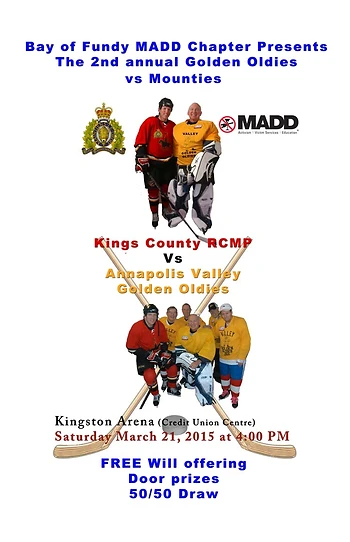 Poster for MADD Hockey Fundraiser