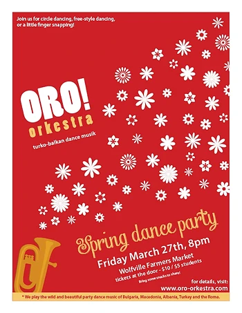 Poster for ORO! Orkestra Spring Dance Party!