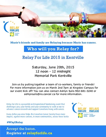 Poster for Relay for Life