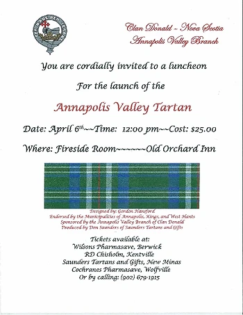 Poster for Annapolis Valley Tartan Luncheon