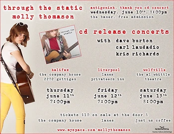 Poster for Molly Thomason CD Release Concert