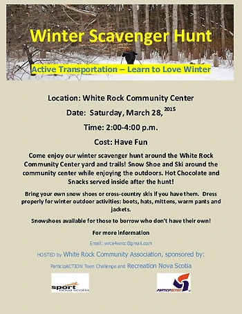 Poster for Winter Scavenger Hunt -– Learn to Love Winter