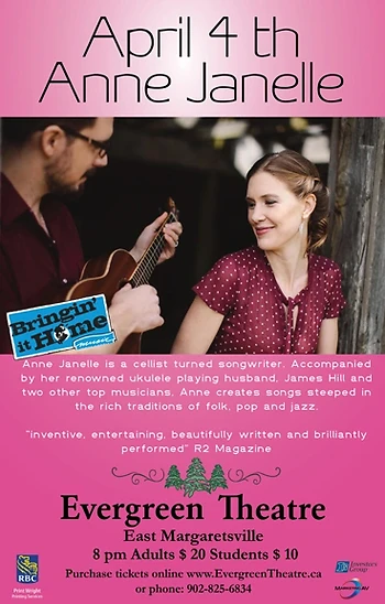 Poster for Gala dinner with Anne Janelle 