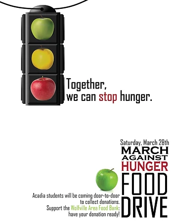 Poster for March Against Hunger Food Drive