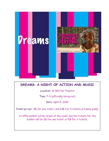 Poster for Dreams: A Night of Music and Action