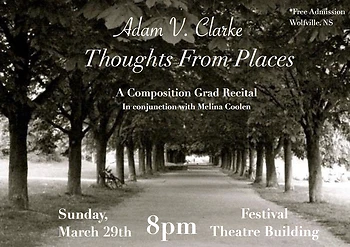 Poster for Thoughts From Places, Adam V Clarke