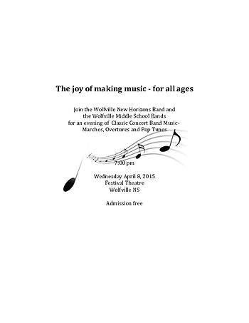Poster for Band Concert