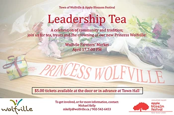 Poster for Wolfville Leadership Tea