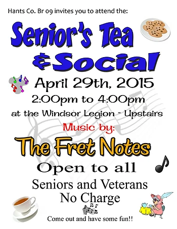 Poster for Seniors & Veterans Tea and Social
