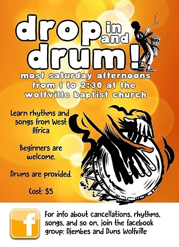 Poster for Drop in and Drum!