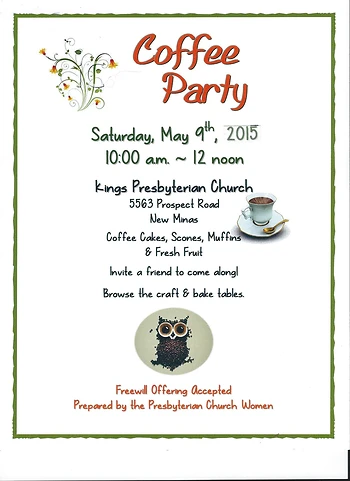 Poster for Mothers Day Coffee Party