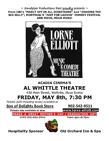 Poster for Lorne Elliott Music & Comedy Theatre