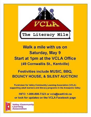 Poster for The Literacy Mile for VCLA